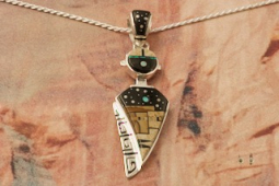 Calvin Begay Starry Night Sterling Silver Kachina Pendant